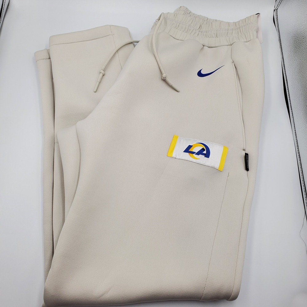 Nike Los Angeles Rams NFL On-Field Apparel Sweatpants Mens Large Beige Joggers